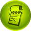 Green circle icon with notepad in middle